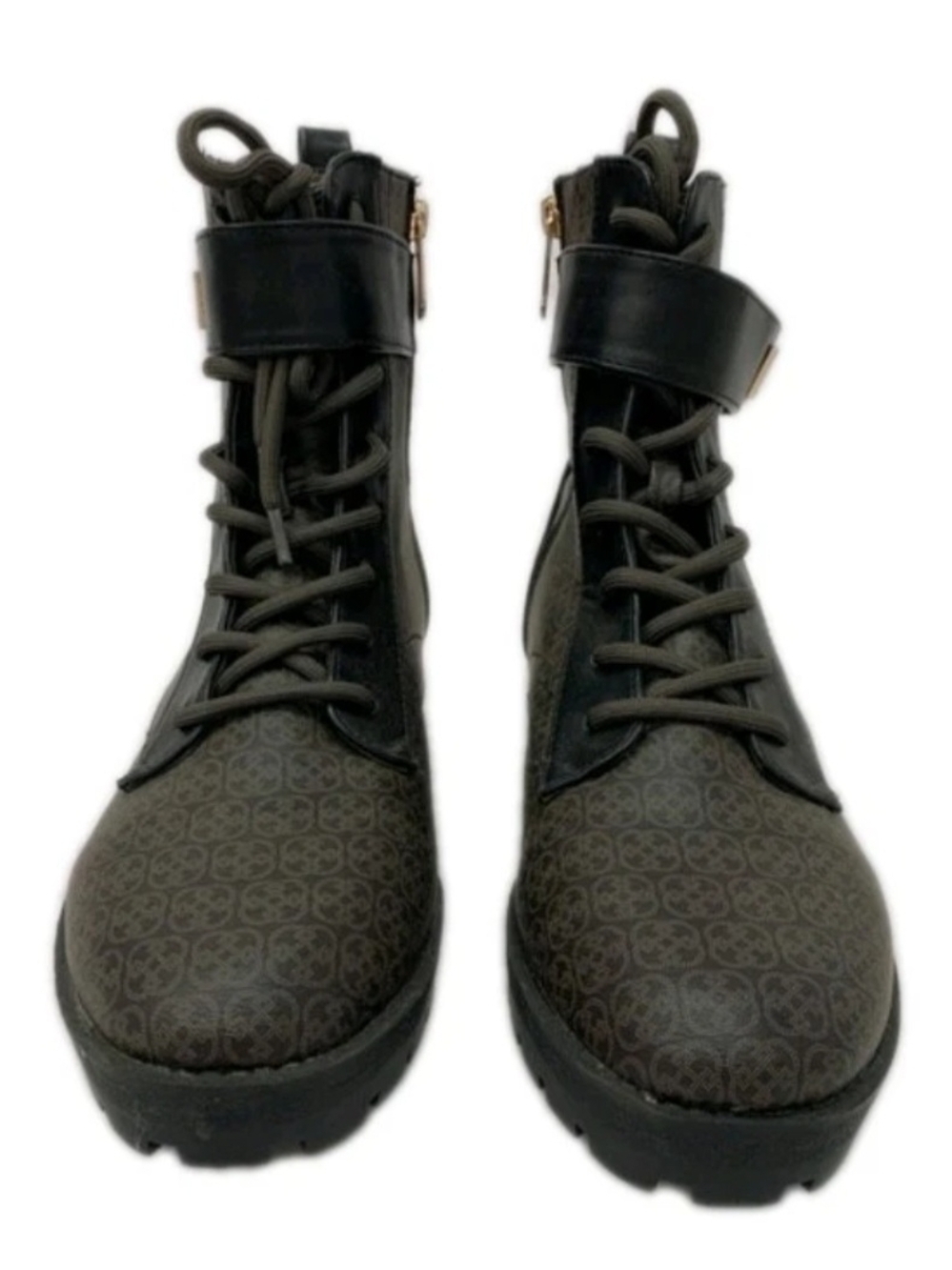 Daisy Fuentes Women’s Stormi Brown Black Combat Ankle Boots (Size 9.5)